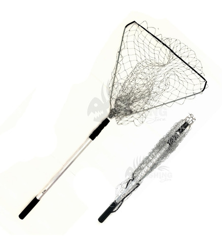 Imagen 1 de 10 de Copo Pesca Extensible Plegable 50x45 Pejerrey Boga Embarcado
