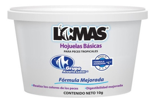 Hojuelas Básicas Peces Tropicales Alimento 10g Lomas