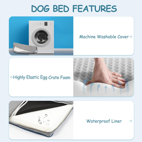Cama Reversible Fresca Y Cálida Para Perro Gris Con Funda La