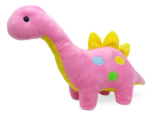 Dinossauro De Pelúcia Rosa 55cm Decoração Infantil Brinquedo