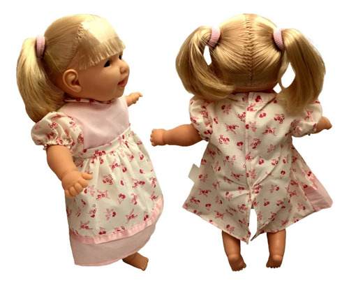 Boneca Menina Adoro Meu Bebê Com Cabelo Loiro - Emite Fala Muitas Frases - 40 Centímetros De Altura - Com Acessórios Mamadeira Mágica E Certidão De Nascimento - Super Toys Brinquedos