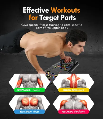 Tabla De Empuje Mqrw Gimnasio Portátil Con 20 Accesorios Fit