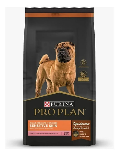 Pro Plan Sensitive Skin Perro Raza Mediana Y Grande 15 Kg