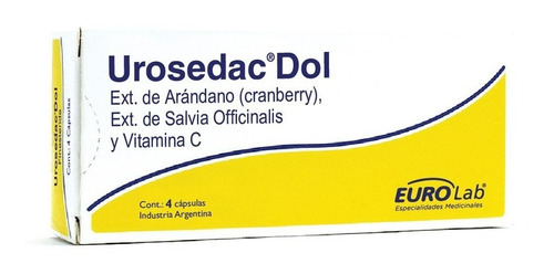 Urosedac Dol Cap X4 Cápsulas