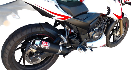 Escape Deportivo Full System Tvs Apache 160 / 200 C/ Sordina 160 - Escape Color Negro