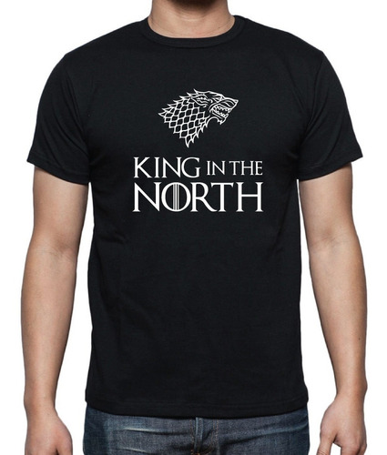 Remera Hombre King In The North Game Of Thrones Stark