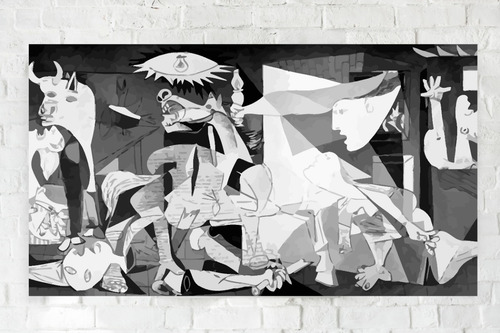Imagen 2 de 2 de Cuadro Decorativo Guernica De Picasso Marca Decoholic