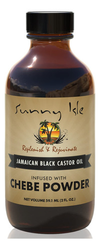 Sunny Isle Aceite De Ricino Negro Jamaicano Infundido Con Po