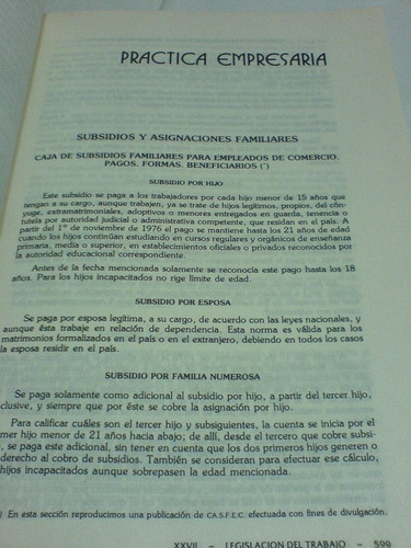 Legislacion Del Trabajo(tomito) N°319 (saic) (julio 79)unico