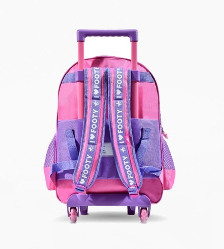 Imagen 3 de 4 de Mochila Footy Con Carro 18 Con Luz Queen Unicornio