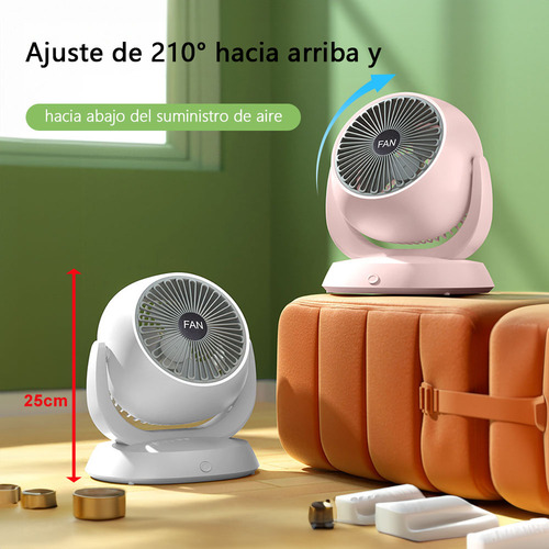 Ventilador De Piso Portátil 3 Velocidades Recargable Usb