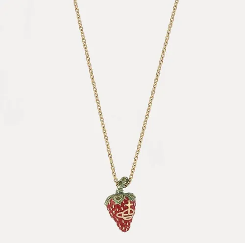 Collar Fresa Rosa Vivienne Westwood Colgante Cadena