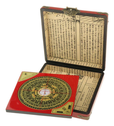 Antigua Brújula China Grande Bagua Feng Shui Ying-yang Luck