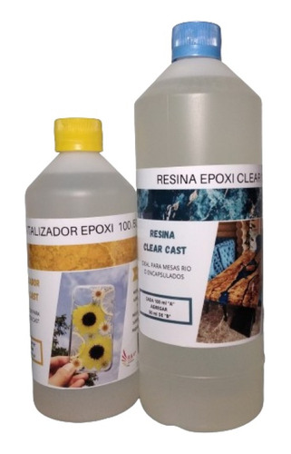 Resina Epoxi Super Cristal Para Vertidos 750 Ml