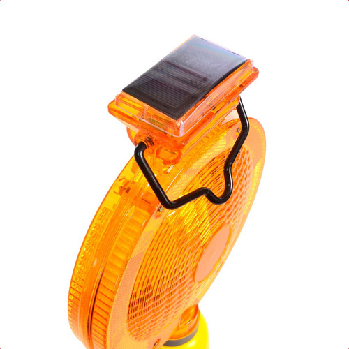 Kit 10 Sinalizador Viário Automático Luz Solar Led Trânsito Cor Amarelo