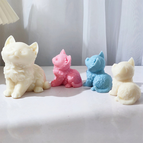 Molde De Silicona Para Velas Con Forma De Gato Para Decoraci