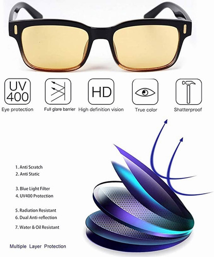 Lentes Antifatiga Y Antiazul Para Jugadores De Computadora