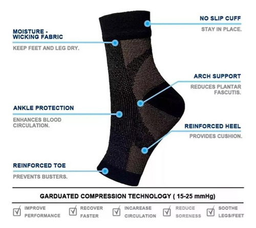 N 3 Pares De Calcetines Para Neuropatía, Mangas De