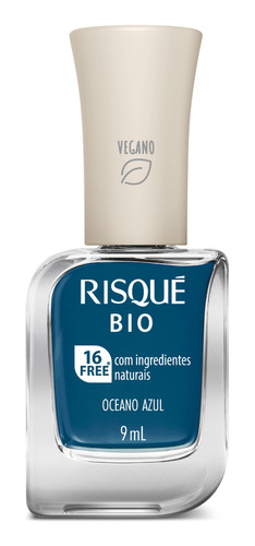 Esmalte Cremoso Bio Vegano Oceano Azul Manicure 9ml Risque