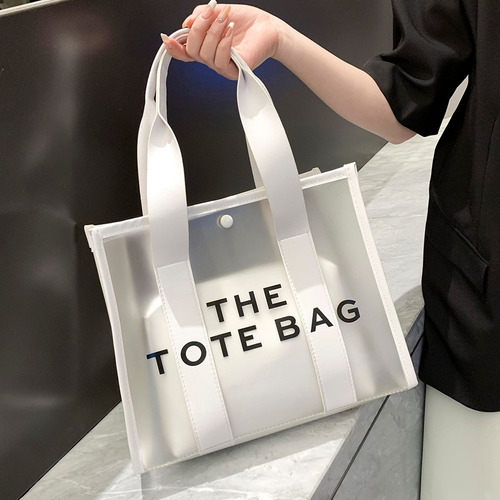 Bolsa The Tote Bag Transparente Esmerilado Para Mujer
