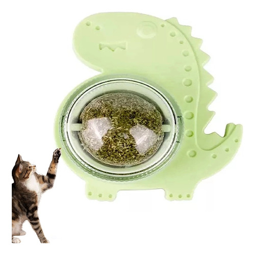 Catnip Nave Dinosaurio Para Gato Adhesivo Bola Giratoria X2