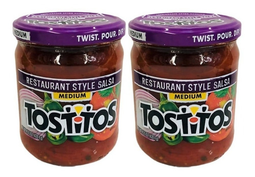2x Tostitos Restaurant Style Salsa Medium / Para Totopos