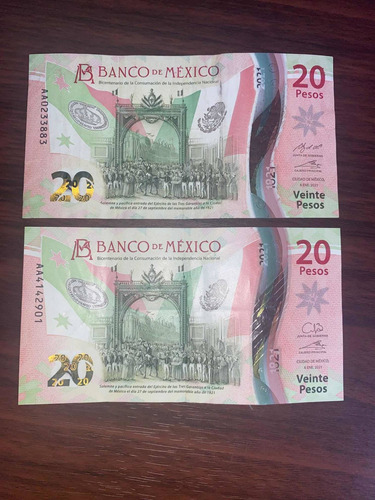 2 Billetes 20 Aa