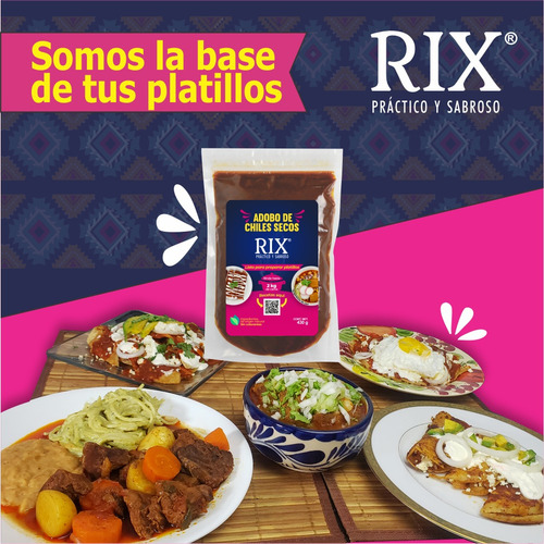 Salsa Adobo Listo Para Guisar 4 Pack Rix Práctico Y Sabroso