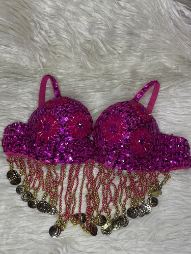 Corpiño Arabe/ Fiestas /upd/ Egresados Rosa Chicle 80-85 (Usado)