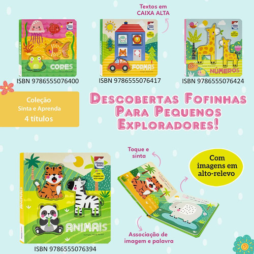 Sinta E Aprenda - Formas, De Mammoth World. Editorial Happy Books, Capa Dura, Edição 1 Em Português, 2024