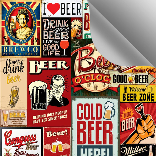 Papel De Parede Autocolante Lounge Beer Choops Drinks 5m