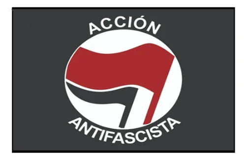 Bandera antifascista de alta calidad de 110 x 80