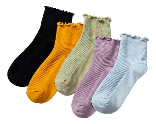Calcetines Tobilleros Para Mujer Calcetines Con Volantes Cal