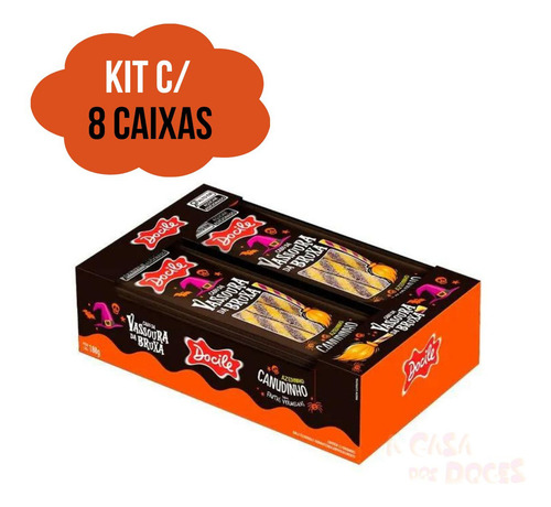 Gelatina Vassoura Da Bruxa Docile 180g Kit C/6 - Halloween