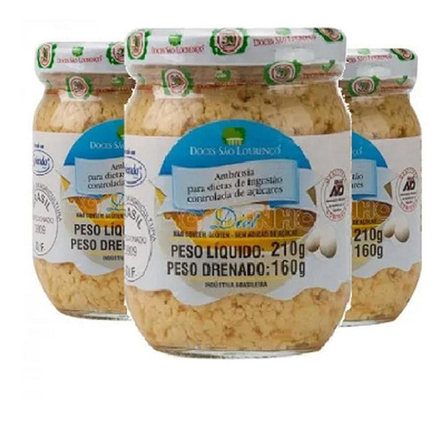 Kit 3 Und Ambrosia Diet São Lourenço 210g