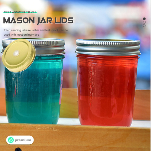 Mason Jars Mason, Tapa De Cristal Para Tazas, 12 Unidades