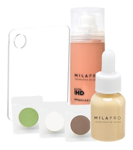 Kit Maquillaje Colorear Pigmentar Y Texturizar Bases Hd Mila
