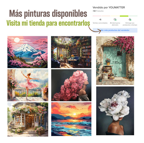 Kit Pintura Por Números 40x50 Playa Desde Balcón Sin Marco