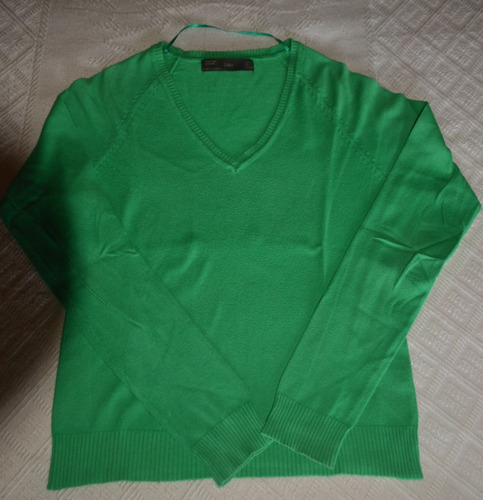 Buzo Sweater Hilo Verde- Zara Dama- Talle S