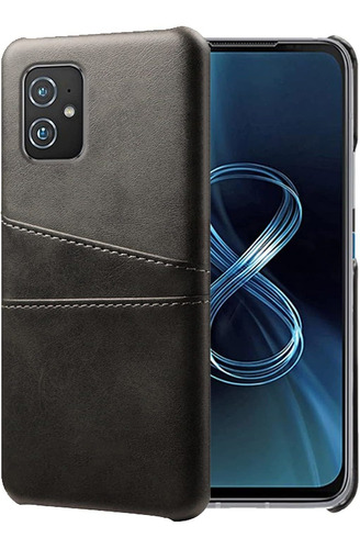 Funda De Cuero, Para Asus Zenfone 8 - Negro.