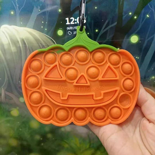 Fidget Toy Bubble Pop It Sensorial Abobora Halloween