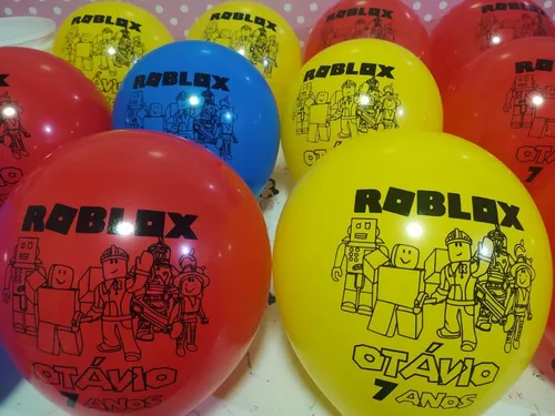 Bexigas - Balões Roblox Com Nome E Idade 50uni