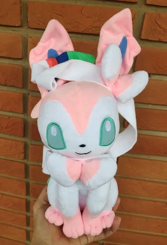 Sylveon Pokémon Pelúcia Evolução Eevee 30cm Pronta Entrega