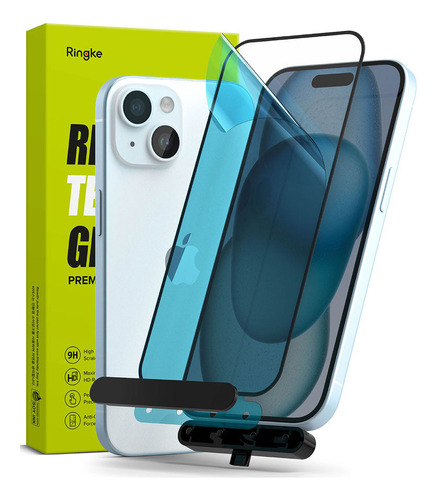Protector De Pantalla Vidrio Ringke iPhone 15 (instalador)