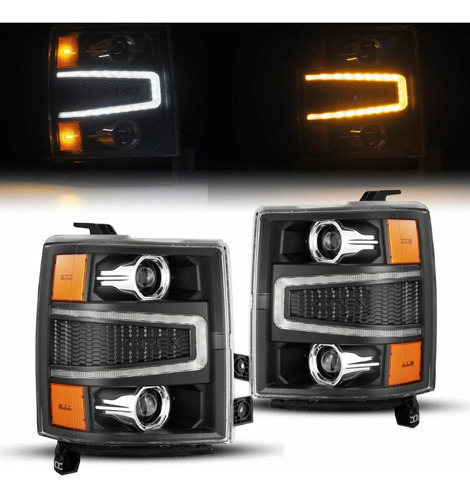 Faros Led Chevrolet Silverado Cheyenne 2014 2015 Alpharex