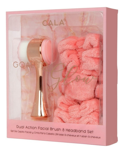 Set De Cepillo Facial Y Banda Para Cabello Rosa