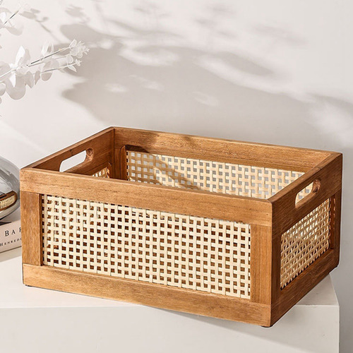 Cesta Decorativa N2 Para Almacenamiento De Libros, Cestas Te