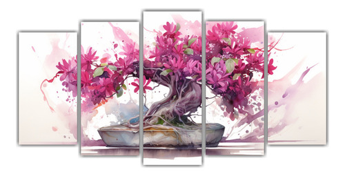 200x100cm Pintura Abstracta Acuarela Colores Suaves Flores