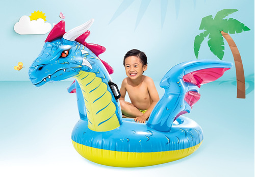 Flotador Inflable Dragón C Agarraderas P Piscina 2.01mx1.91m