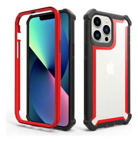 Funda Case Para iPhone 13 Pro Bumper Antishock Rojo